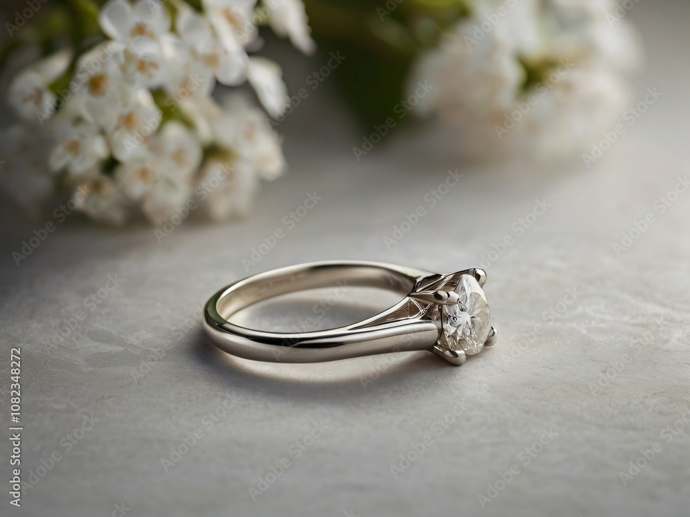 Wedding ring crafted with a radiant diamond. Wedding ring crafted with a radiant diamond.
