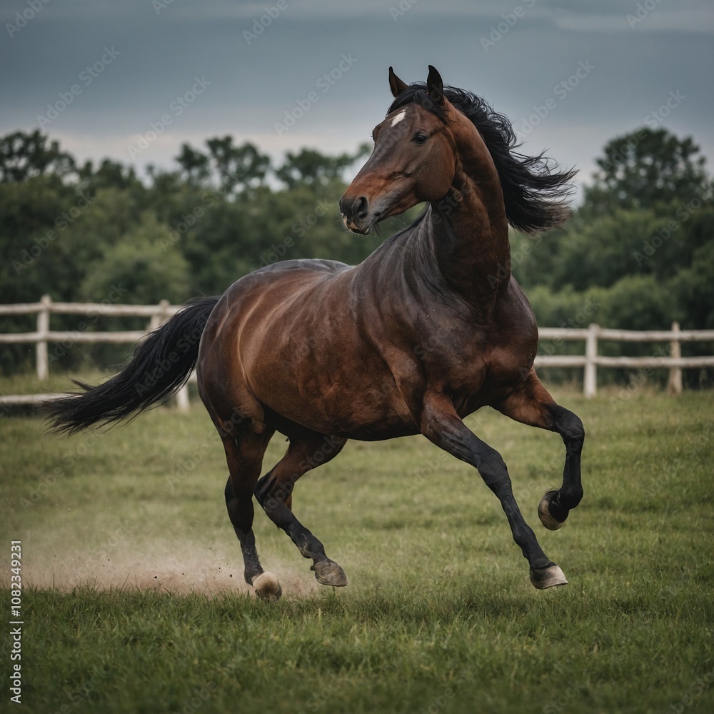 A graceful horse in a galloping pose. 10
A graceful horse in a galloping pose. 10
