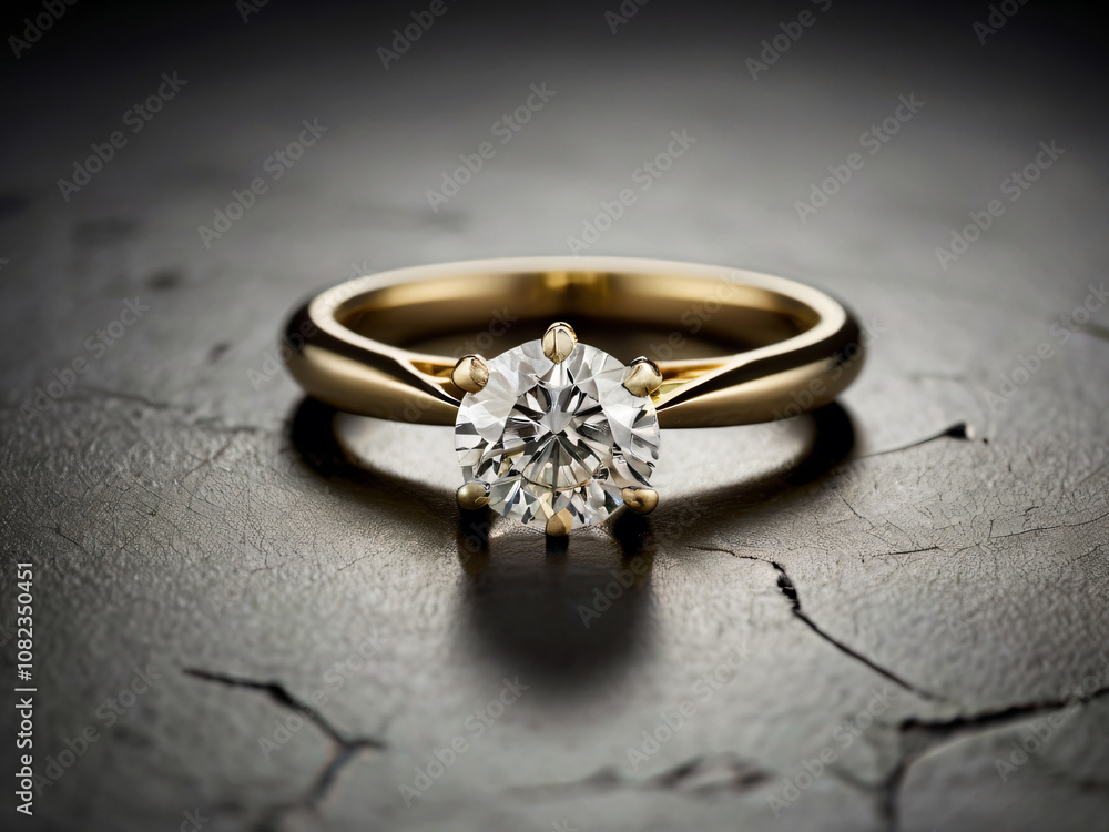 Wedding ring adorned with a dazzling diamond. Wedding ring adorned with a dazzling diamond.