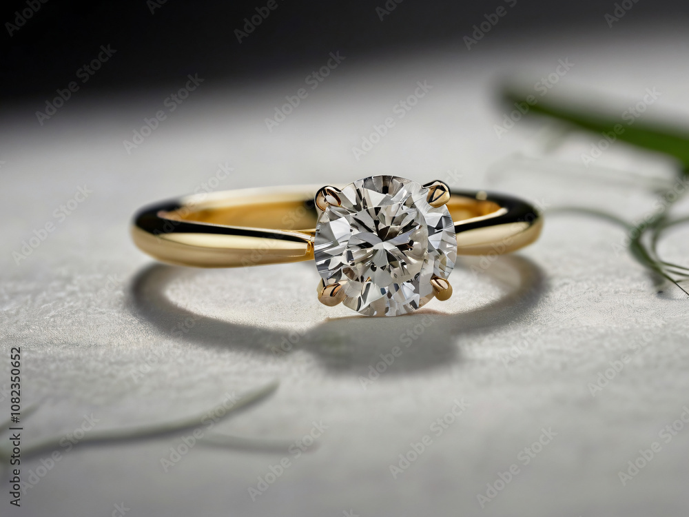 Diamond-studded wedding ring in a classic design. Diamond-studded wedding ring in a classic design.