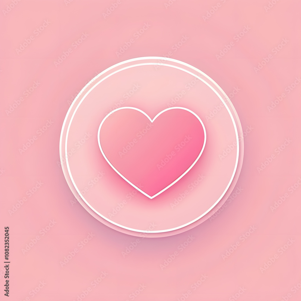 pink heart icon button pink heart icon button
