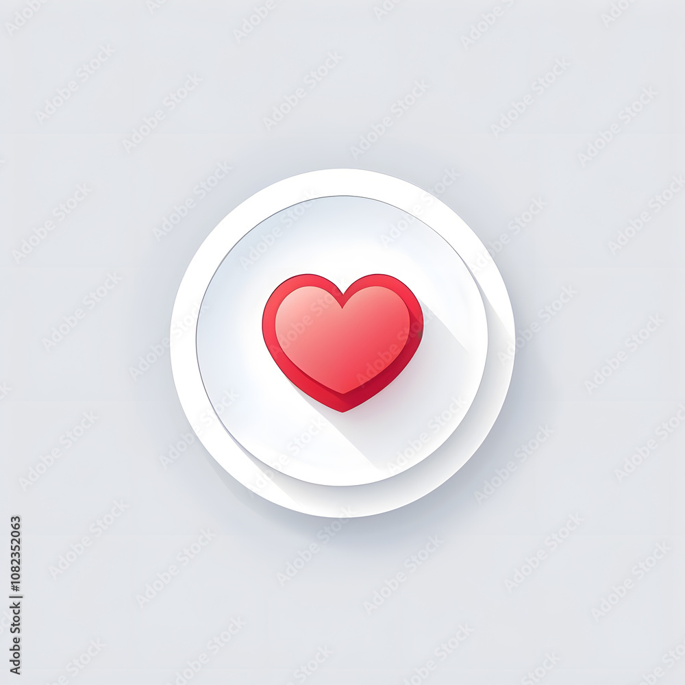 red heart on a white red heart on a white
