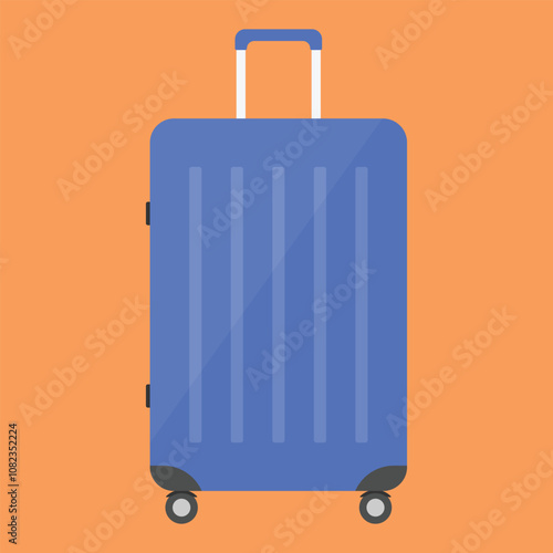 Travel bag vector icon. Travel laggage suitcase icon illustration. holiday baggage icon
