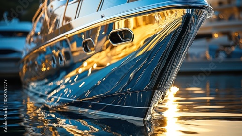 Luxury Yacht  in the Harbor