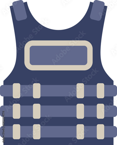 Bulletproof vest is providing protection from gunshots