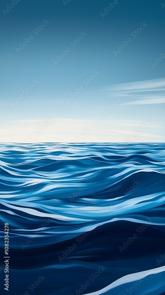 Deep Blue Ocean Waves Abstract Background Deep Blue Ocean Waves Abstract Background