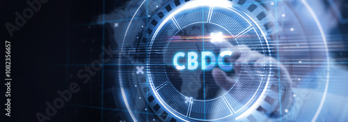 CBDC Central Bank Digital Currency Concept. Business, Technology, Internet and network concept.