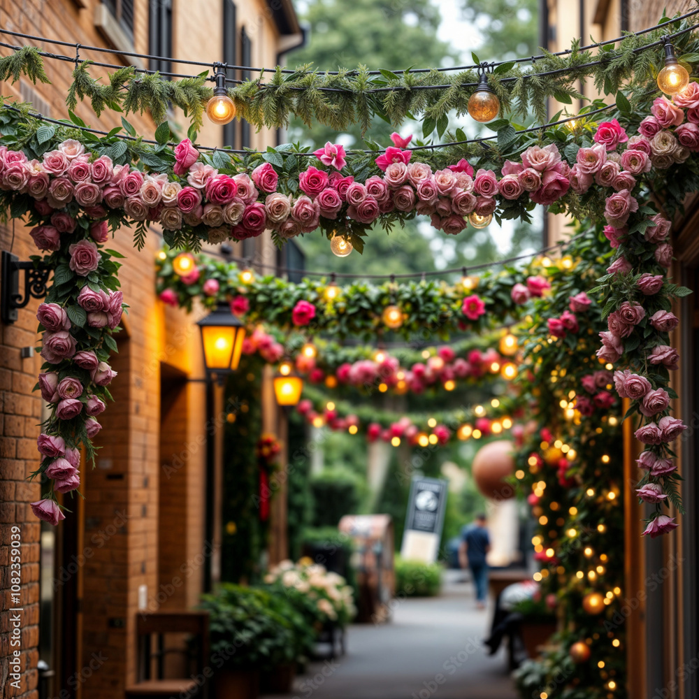 street in flowers street in flowers