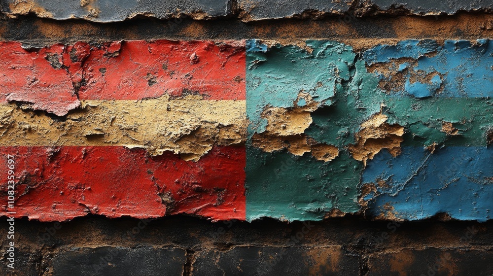 Colorful Lesotho Flag Background Texture. Generative AI