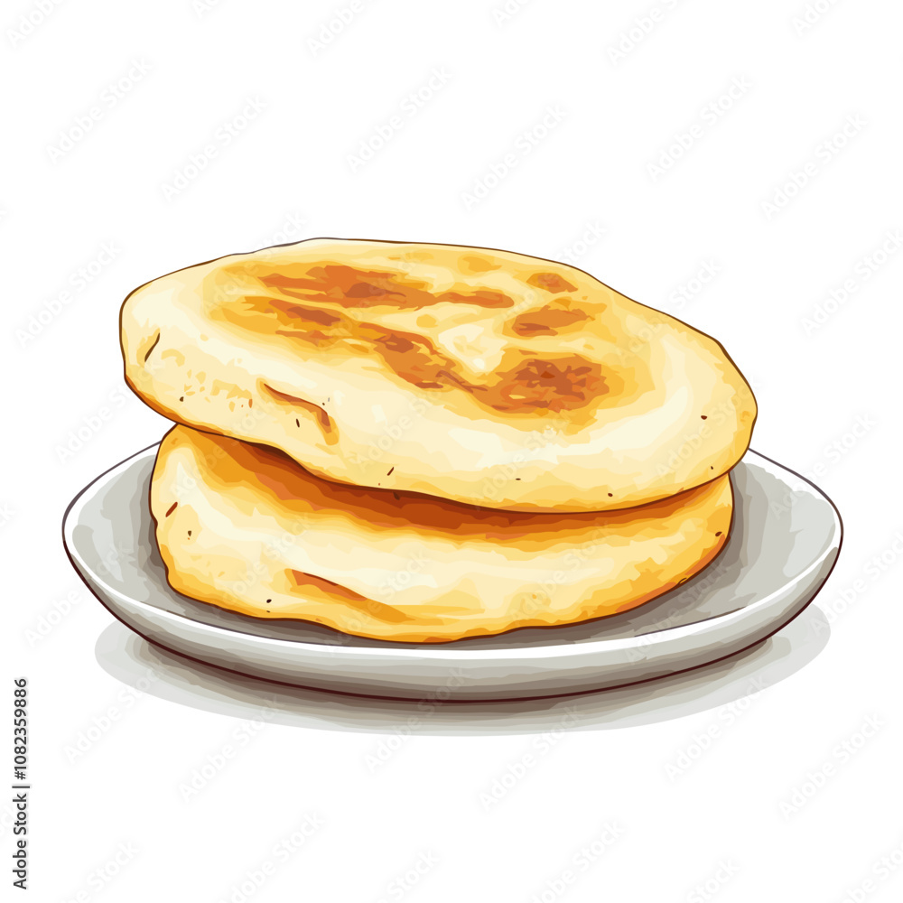 Traditional Colombian Arepas Vector Illustration Traditional Colombian Arepas Vector Illustration