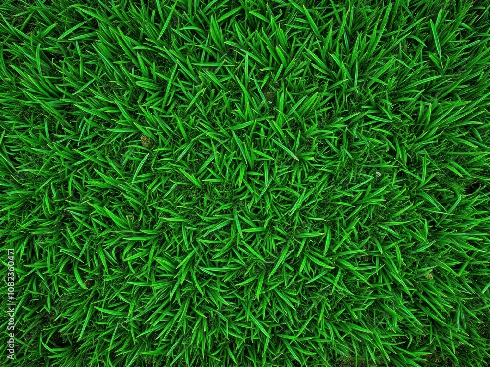 Vibrant green grass lawn viewed from above with lush texture, background, turf Vibrant green grass lawn viewed from above with lush texture, background, turf
