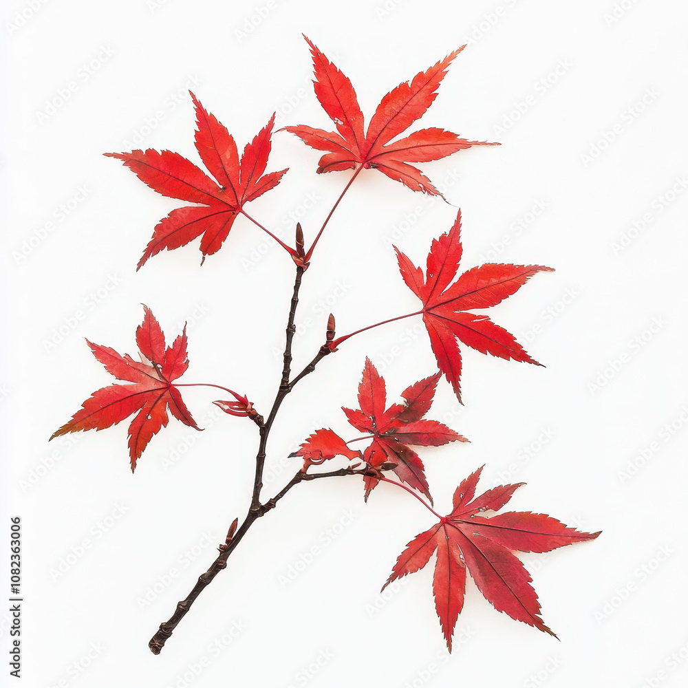 Japanese maple branch with vibrant red leaves, showcasing autumn beauty and elegance. Perfect for seasonal decor and nature inspired designs Japanese maple branch with vibrant red leaves, showcasing autumn beauty and elegance. Perfect for seasonal decor and nature inspired designs
