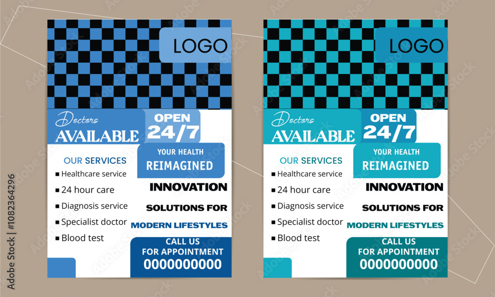 Obraz premium MODERN MEDICAL FLYER DESIGN TEMPLATE
