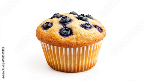 Fresh bake and grill, Freshly baked blueberry muffin with golden crust and juicy berries