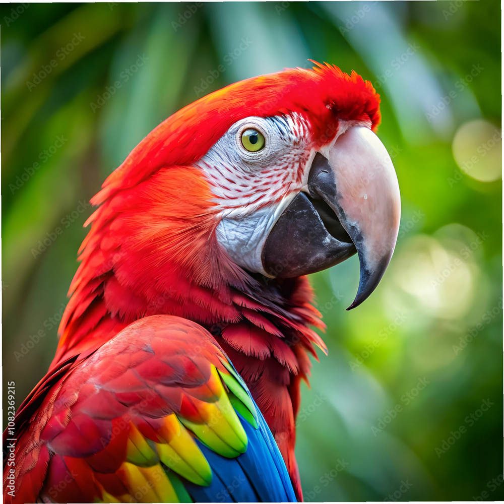 Obraz premium portrait of a beautiful colorful ara scarlet macaw