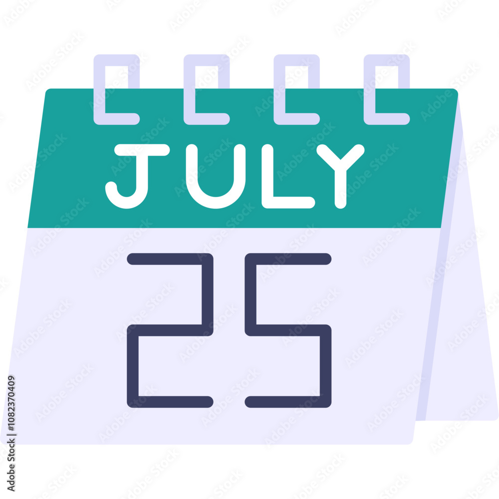 Obraz premium July 25 Icon