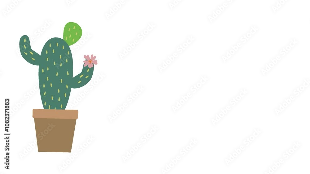 Cactus plant isolated on white background with copy space Cactus plant isolated on white background with copy space
