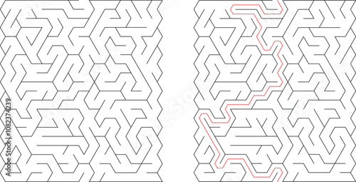 Maze Puzzle Game Book Page – Fun and Challenging Activity for All Ages