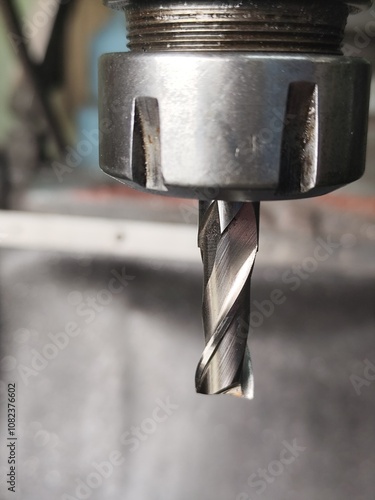 Photos Cutter tools in industrial use, carbide end mills for milling on CNC machines