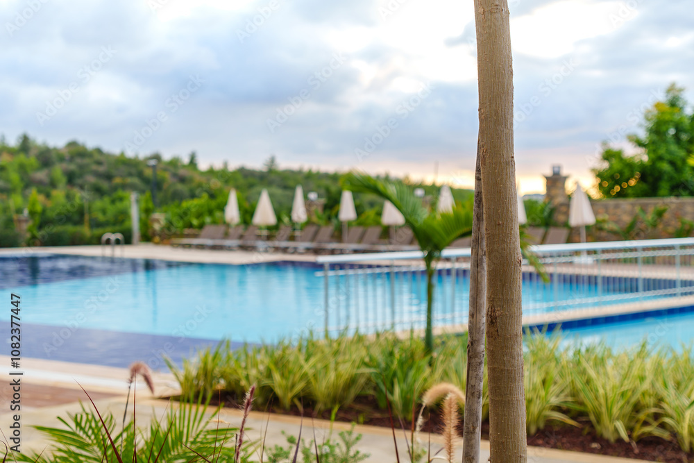 Tranquil Resort Poolside with Scenic Mountain Views.. Tranquil Resort Poolside with Scenic Mountain Views..