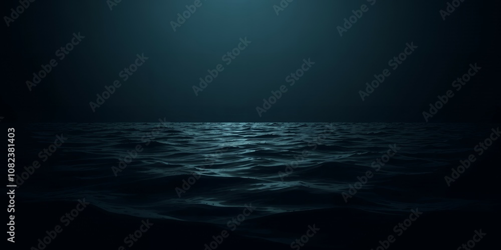 Dark, moody ocean waves at night. Dark, moody ocean waves at night.