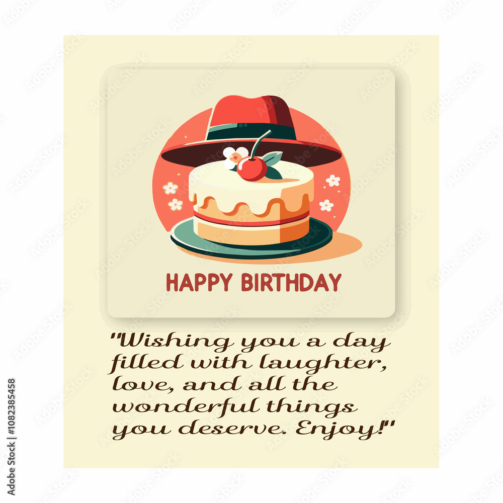 Happy BirthDay Greeting Card for illustration Happy BirthDay Greeting Card for illustration