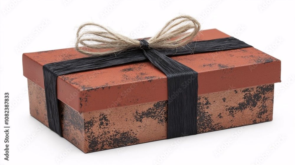 Rustic gift box with twine bow on a white background, perfect for holiday presents, special occasions, or decorative displays to enhance any celebration theme. Rustic gift box with twine bow on a white background, perfect for holiday presents, special occasions, or decorative displays to enhance any celebration theme.
