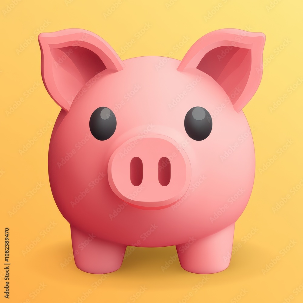 Bright and Cute Pink Piggy Bank Icon for Financial and Savings Apps Bright and Cute Pink Piggy Bank Icon for Financial and Savings Apps