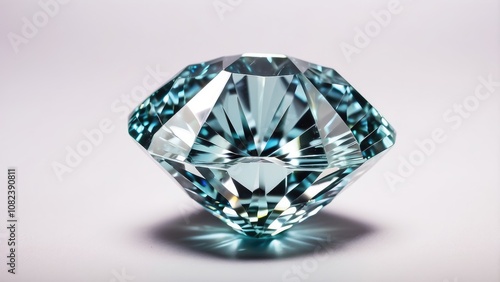 Diamond Crystal Handcrafted on a White Background