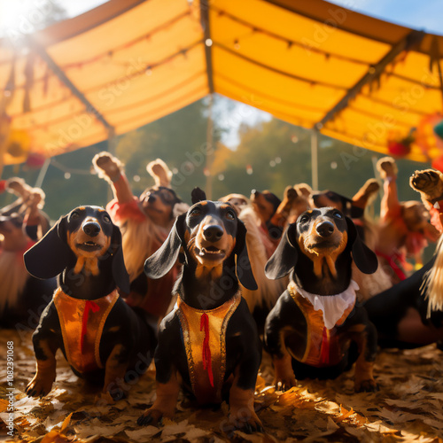 Dachshund at the Oktoberfest photo