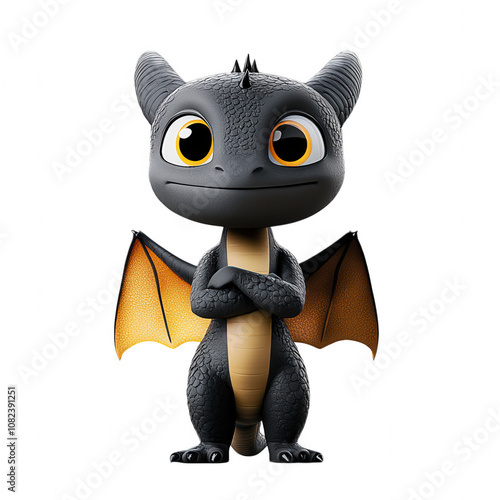 How to Train Your Dragon: Vibrant Standing Scene of Anthropomorphic Toothless Staring Directly at Viewer