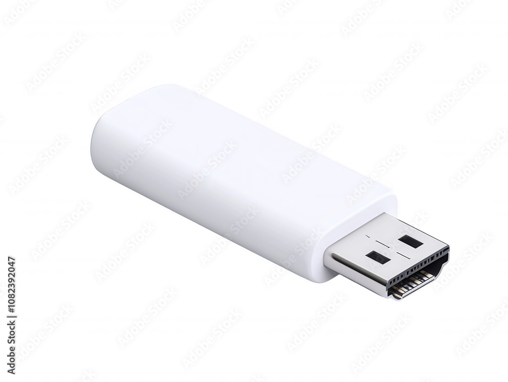 USB Flash Drive on Computer Port in Simple Product Focus USB Flash Drive on Computer Port in Simple Product Focus