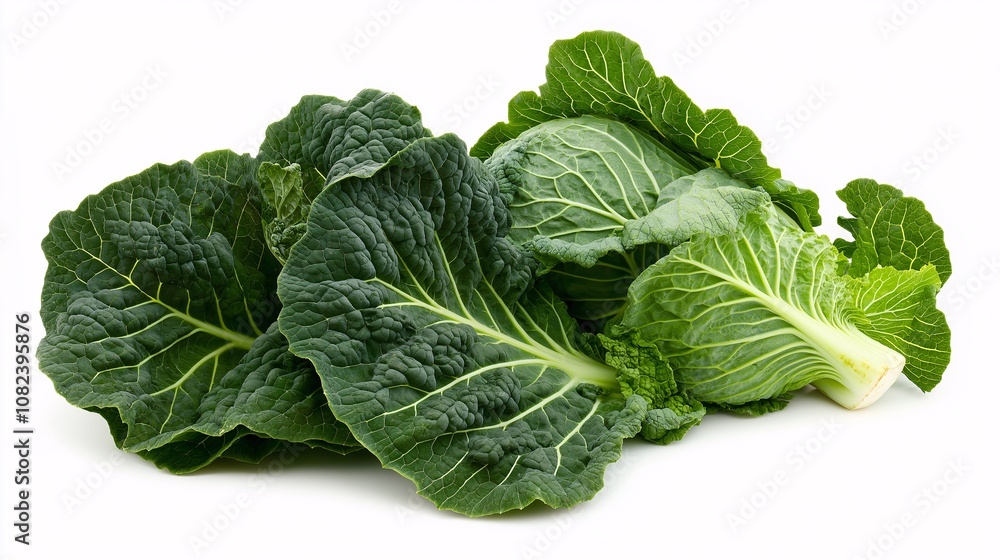 Fresh and Vibrant Green Cabbage Leaves on a Clean White Background Ideal for Food Photography, Healthy Eating, Culinary Arts, and Organic Lifestyle Concepts Fresh and Vibrant Green Cabbage Leaves on a Clean White Background Ideal for Food Photography, Healthy Eating, Culinary Arts, and Organic Lifestyle Concepts