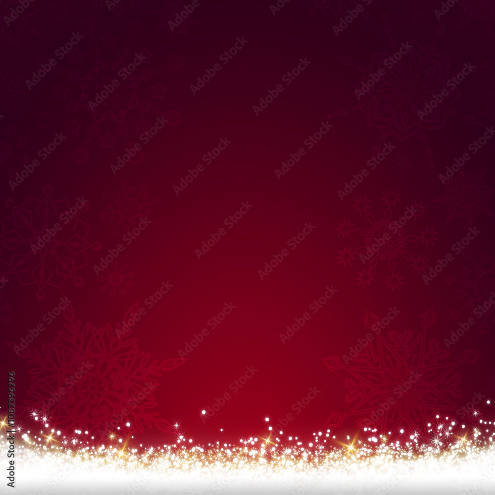 Red Christmas background with white Snow . Red Christmas background with white Snow .