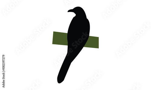 Cuckoo Silhouette Design  And Vector Illustration. 