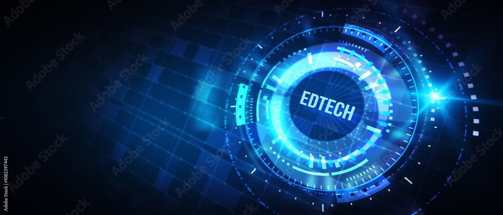 Business, Technology, Internet and network concept. E-learning Education Internet Technology Webinar Online Courses concept. 3d illustration