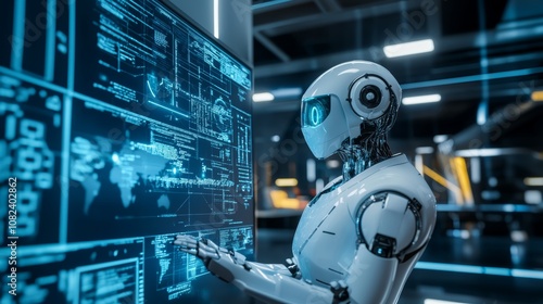 Innovative office space  robotic process automation enhances efficiency for strategic planning focus