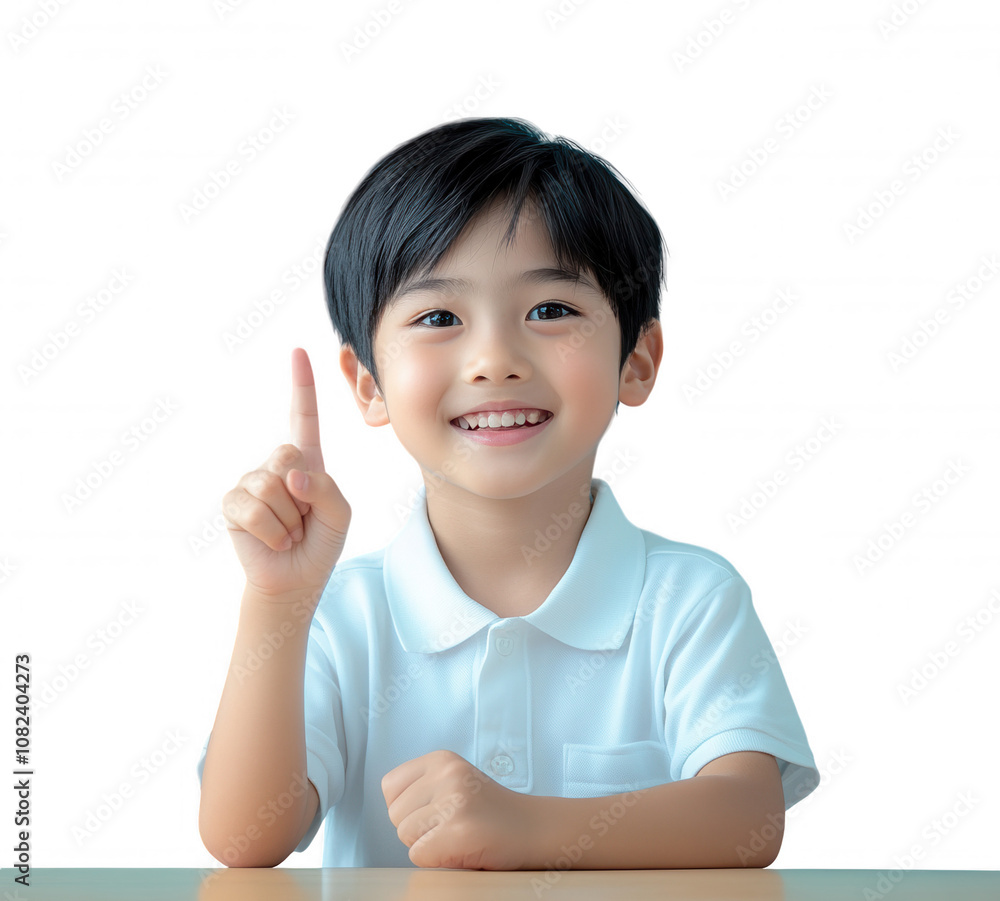 Proud Young Scholar Gestures towards Achievement in Formal Education Setting Proud Young Scholar Gestures towards Achievement in Formal Education Setting