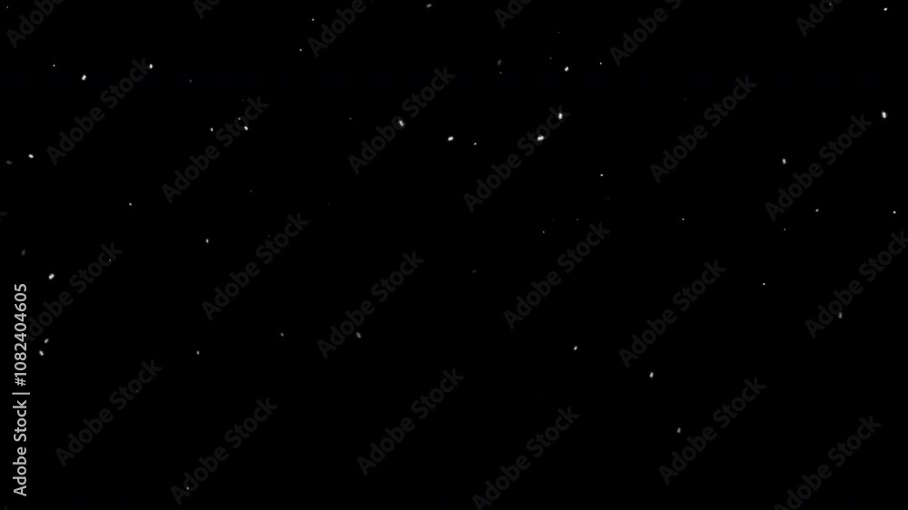 Snowfall isolated on black with alpha channel. Seamless loop video. Available alpha channel in 2160 resolution Snowfall isolated on black with alpha channel. Seamless loop video. Available alpha channel in 2160 resolution