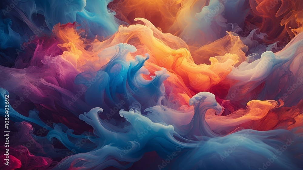 Fototapeta premium abstract cloudscape of swirling colors