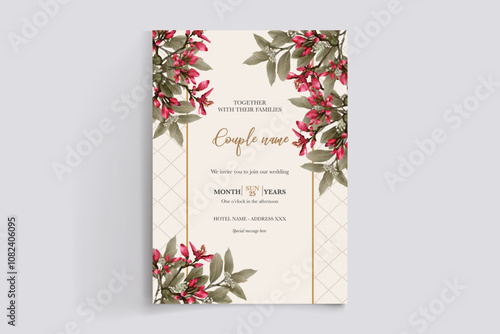 BRIDAL SHOWER FLORAL INVITATION TEMPLATE