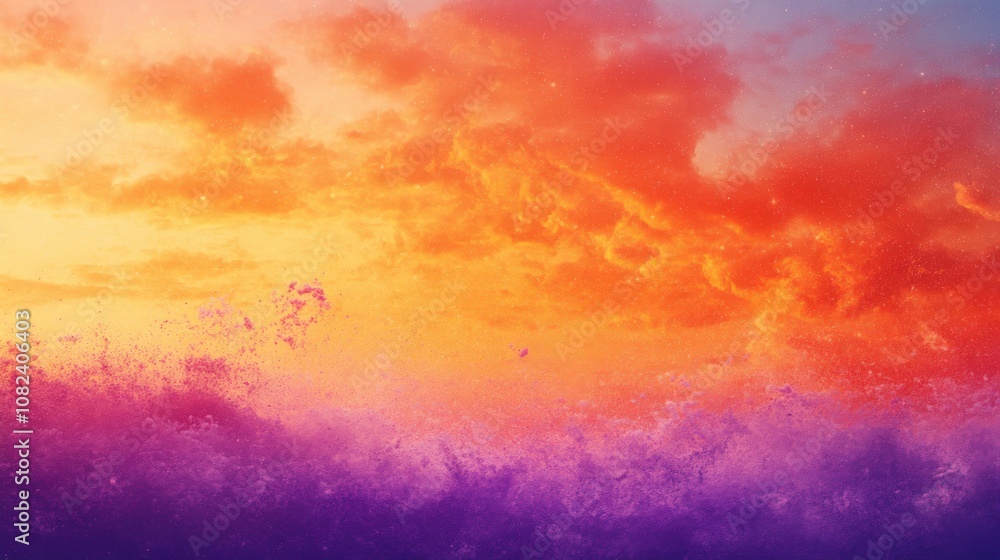 Abstract Sunset Sky with Purple and Orange Hues Abstract Sunset Sky with Purple and Orange Hues