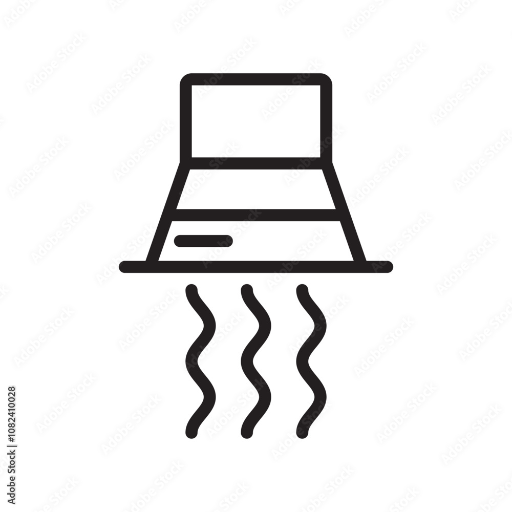 smoke exhaust icon line vector design template in trendy style smoke exhaust icon line vector design template in trendy style