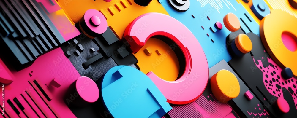 Obraz premium Bold Typography on Vibrant Background