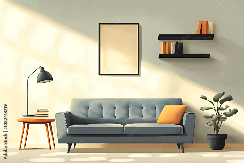 modern living room with sofa modern living room with sofa