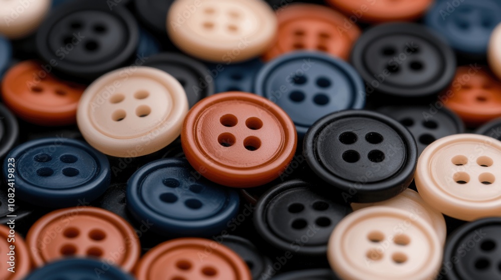A collection of buttons of various colors and sizes A collection of buttons of various colors and sizes