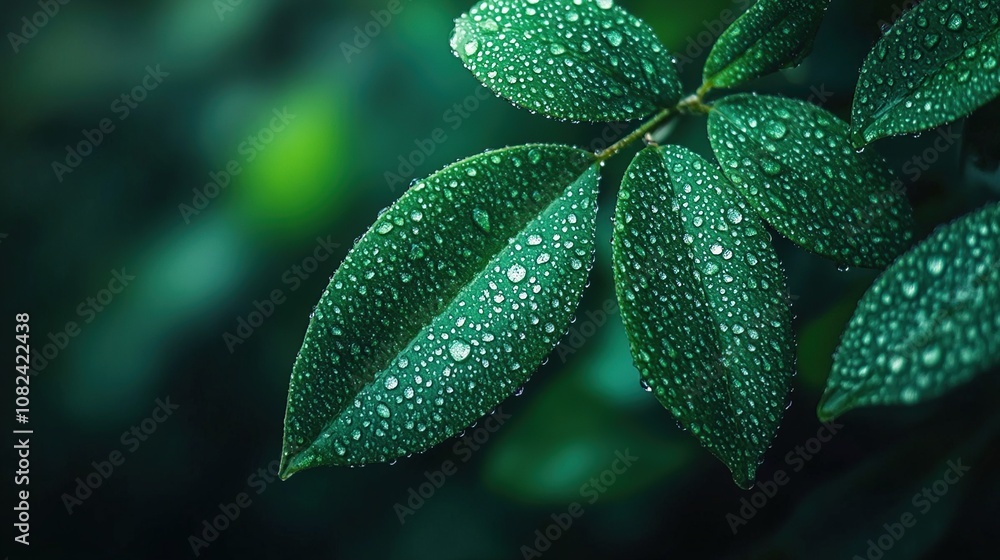 Dewy Green Leaves Dewy Green Leaves