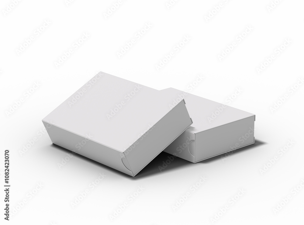 Render of a rectangular sliding drawer box on a light background Render of a rectangular sliding drawer box on a light background