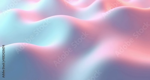 Fototapeta Naklejka Na Ścianę i Meble -  Lucid metal with soft pastel colors and depth of field, creating a serene, close-up, minimalistic abstract wallpaper.