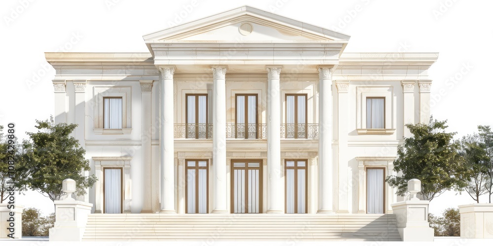Obraz premium An architectural drawing of an elegant Art building